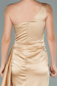 Robe de Soirée Longue Satin Or ABU2028