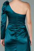 Robe de Soirée Longue Satin Émeraude ABU2038