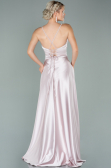 Robe De Soirée Satin Longue Poudre ABU1843