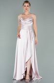 Robe De Soirée Satin Longue Poudre ABU1843