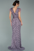 Robe de Soirée Longue Lilas ABU881