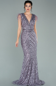 Robe de Soirée Longue Lilas ABU881