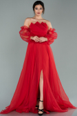 Robe de Soirée Longue Rouge ABU2076