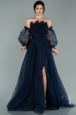 Robe de Soirée Longue Bleu Marine ABU2076