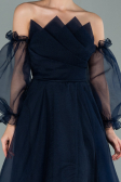 Robe de Soirée Longue Bleu Marine ABU2076