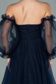 Robe de Soirée Longue Bleu Marine ABU2076