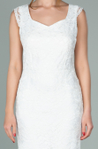 Robe de Soirée Courte Blanc ABK010