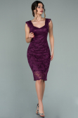 Robe De Soirée Courte Violet ABK010