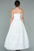 Blanc Modeles De Robes De Soiree En Tarlatan ABN02