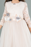Robe de Soirée Enfants Longue Saumon ABU1277