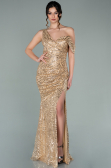 Robe de Soirée Longue Or ABU2151