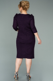 Robe Grande Taille Courte Violet Foncé ABK1246
