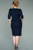 Robe Grande Taille Courte Bleu Marine ABK1246