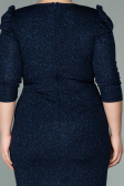 Robe Grande Taille Courte Bleu Marine ABK1246