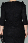 Robe Grande Taille Courte Noir ABK1246