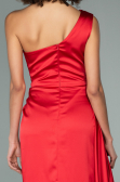 Robe de Soirée Longue Satin Rouge ABU2173