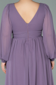 Robe de Soirée Longue Mousseline Lavande ABU1702