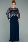 Robe de Soirée Longue Bleu Marine ABU2178