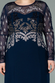 Robe de Soirée Longue Bleu Marine ABU2178