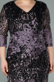 Robe de Soirée Grande Taille Courte Squameuse  ABK1284
