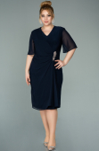 Robe de Soirée Courte Mousseline Bleu Marine ABK1294