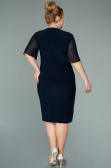 Robe de Soirée Courte Mousseline Bleu Marine ABK1294