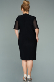 Robe de Soirée Courte Mousseline Noir ABK1294