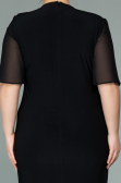 Robe de Soirée Courte Mousseline Noir ABK1294