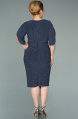 Robe de Soirée Grande Taille Courte Indigo ABK1276