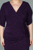 Robe de Soirée Grande Taille Courte Violet ABK1276