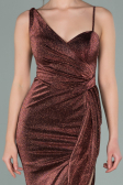 Robe de Soirée Longue Cuivre ABU2227