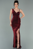 Robe de Soirée Longue Rouge Bordeaux ABU2227