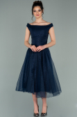Robe de Soirée Midi Bleu Marine ABK1316