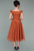 Robe de Soirée Midi Marron clair ABK1316