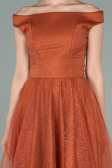 Robe de Soirée Midi Marron clair ABK1316
