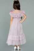Robe de Soirée Enfants Longue Lavande ABU2153