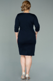 Robe de Soirée Grande Taille Courte Bleu Marine ABK1325
