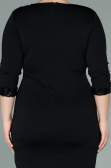 Robe de Soirée Grande Taille Courte Noir ABK1325