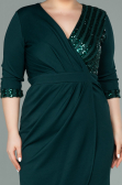 Robe de Soirée Grande Taille Courte Émeraude ABK1325