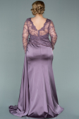 Robe de Soirée Grande Taille Longue Satin Lavande ABU2204