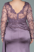 Robe de Soirée Grande Taille Longue Satin Lavande ABU2204