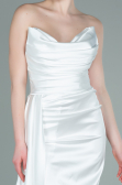 Robe de Soirée Longue Blanc ABU361