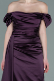 Robe De Fiançaille Satin Longue Violet ABU1606