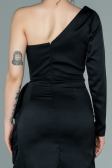 Robe de Cérémonie Courte Satin Noir ABK1309