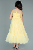 Robe de Soirée Enfants Longue Jaune ABU2291