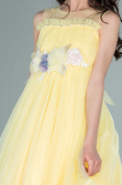 Robe de Soirée Enfants Longue Jaune ABU2291