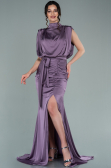 Robe De Soirée Satin Longue Lavande ABU2133