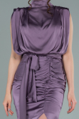 Robe De Soirée Satin Longue Lavande ABU2133