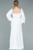 Robe de Soirée Grande Taille Longue Blanc ABU2292