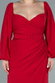 Robe de Soirée Grande Taille Longue Rouge ABU2292